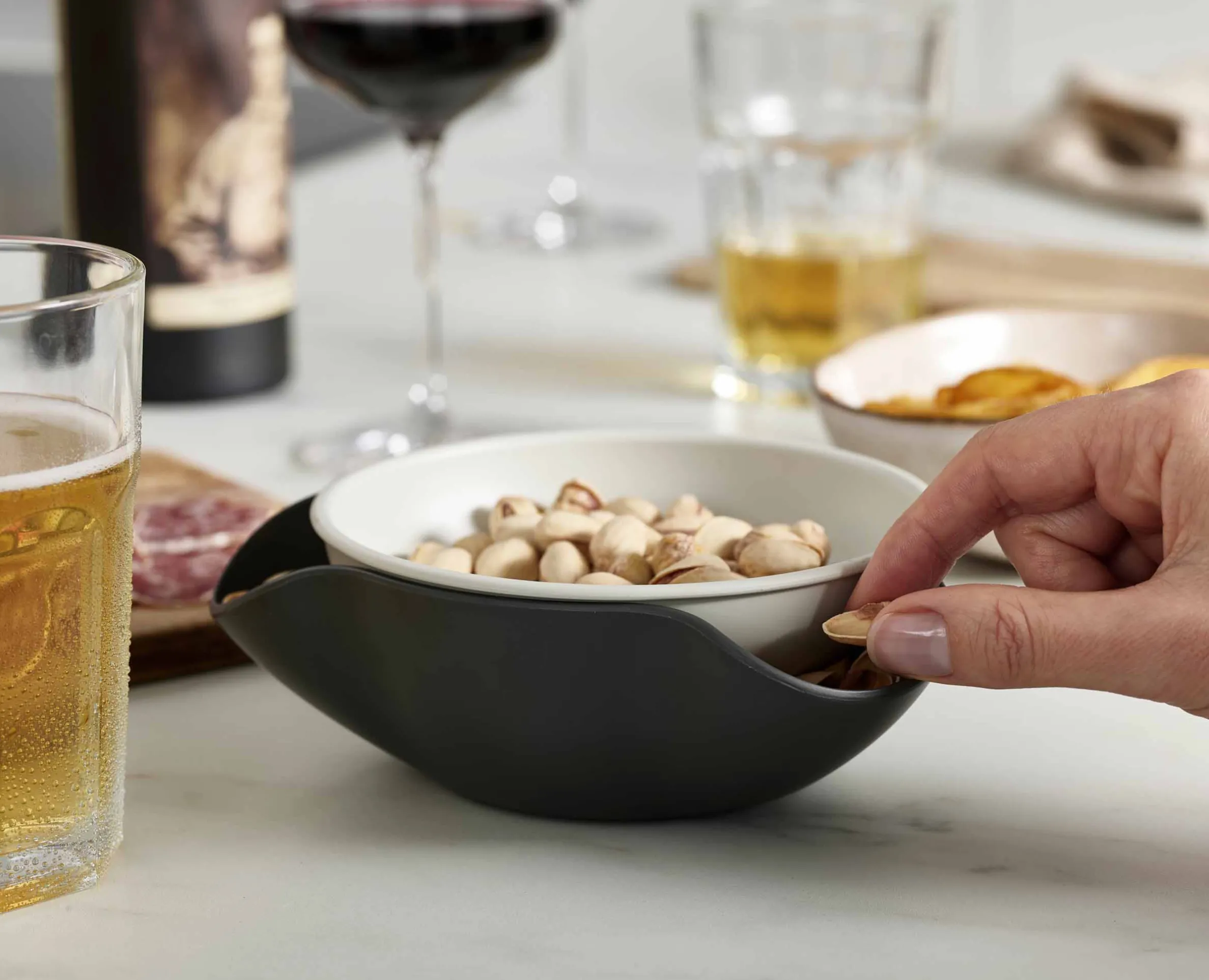 Bol de Service Gris Double-Dish™