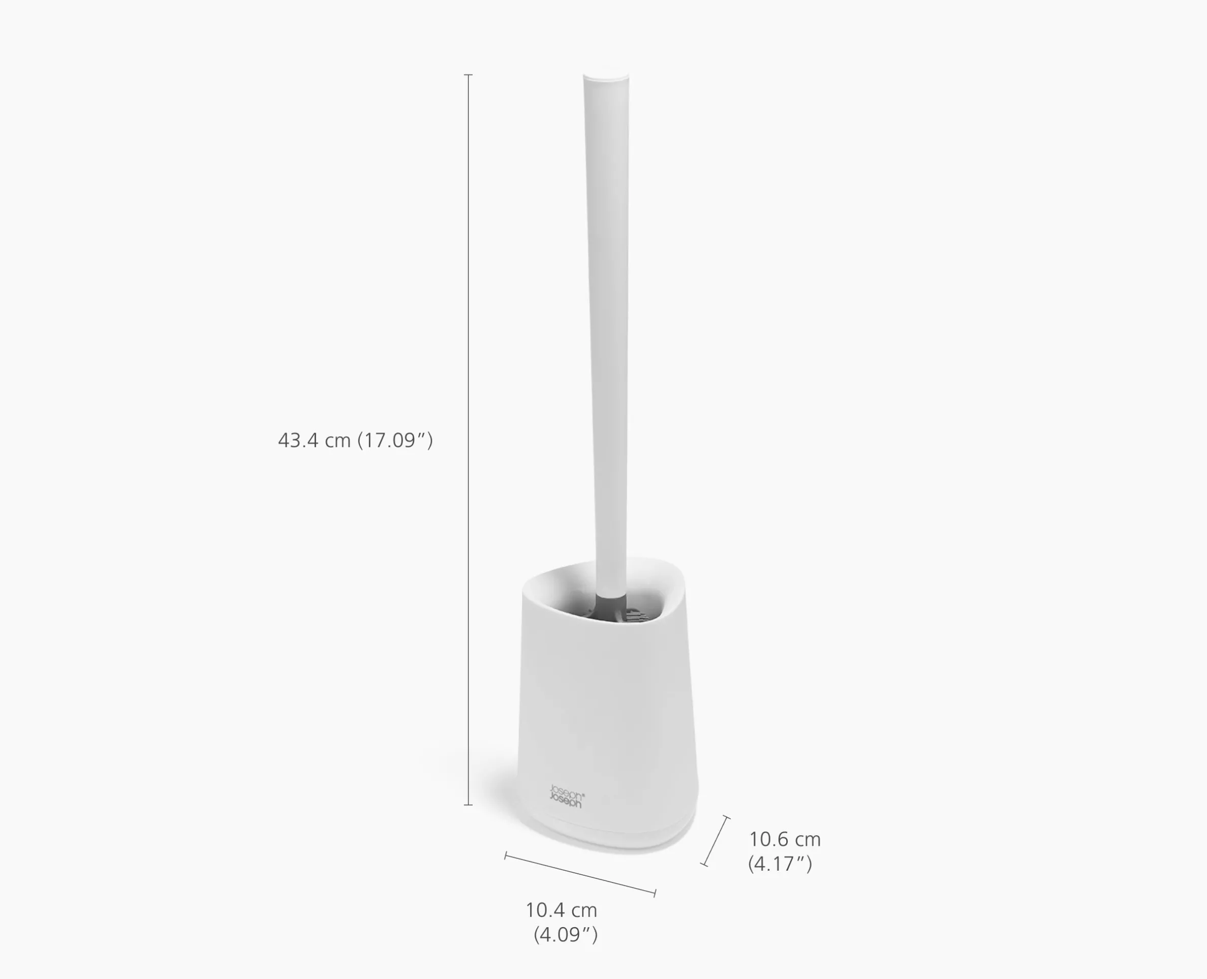 Brosse de Toilette Compacte en Silicone Blanche Mat Flex 360™ Lite