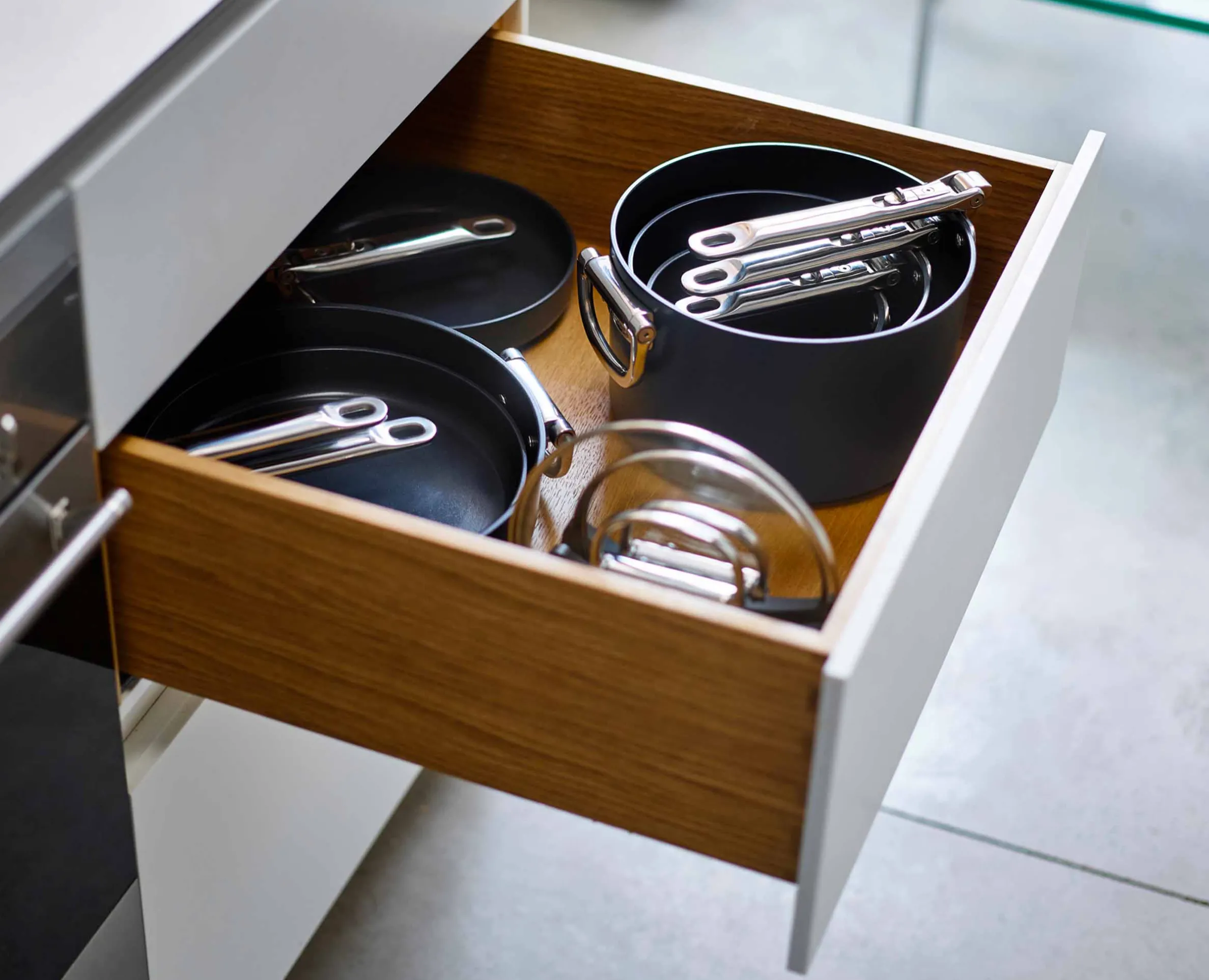 Casserole Space antiadhésive en céramique 15 cm bleue avec poignée pliante et couvercle