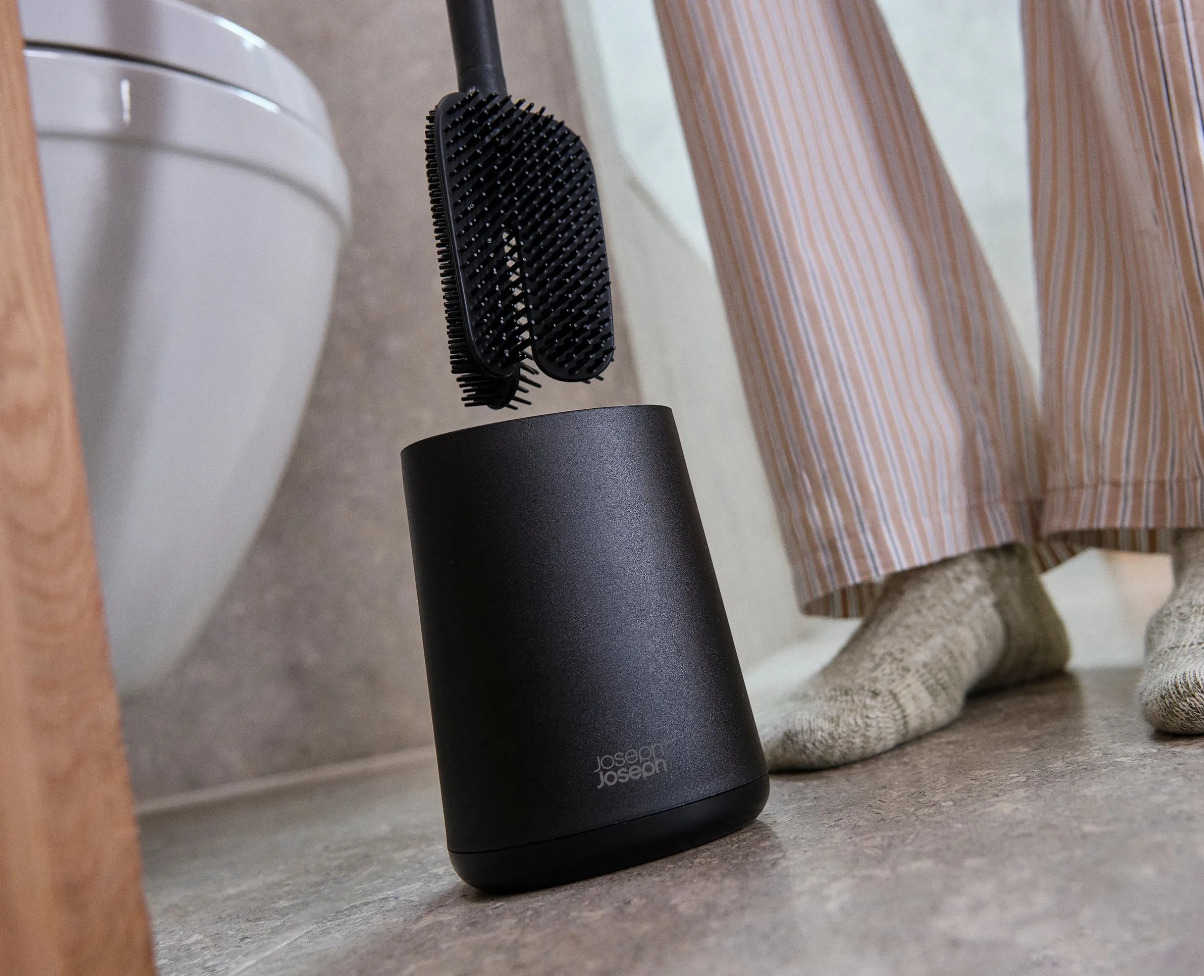 Lot de 2 brosses de toilettes Flex™ 360 Lite noir mat