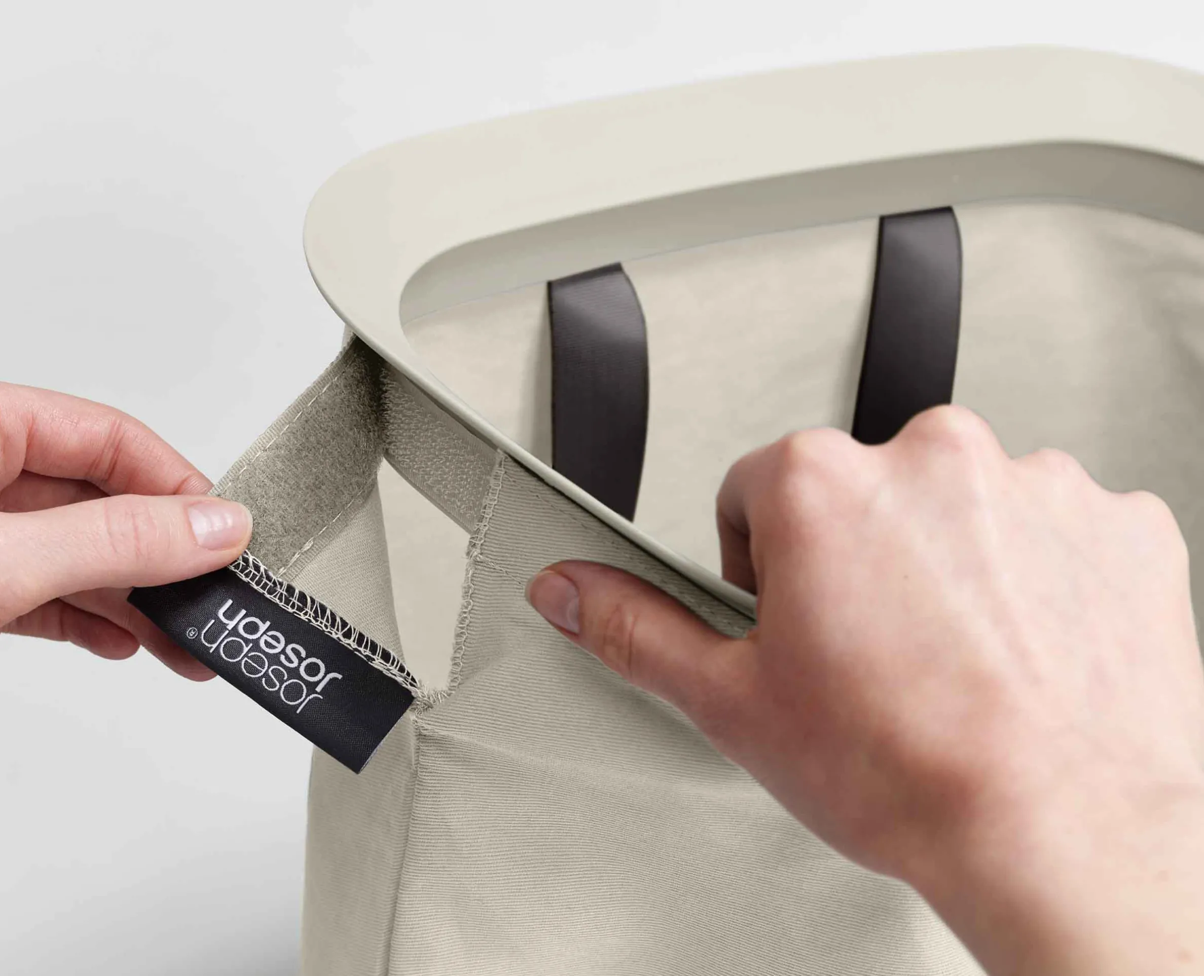 Panier Linge Double Compartiment 60L Tota Écru