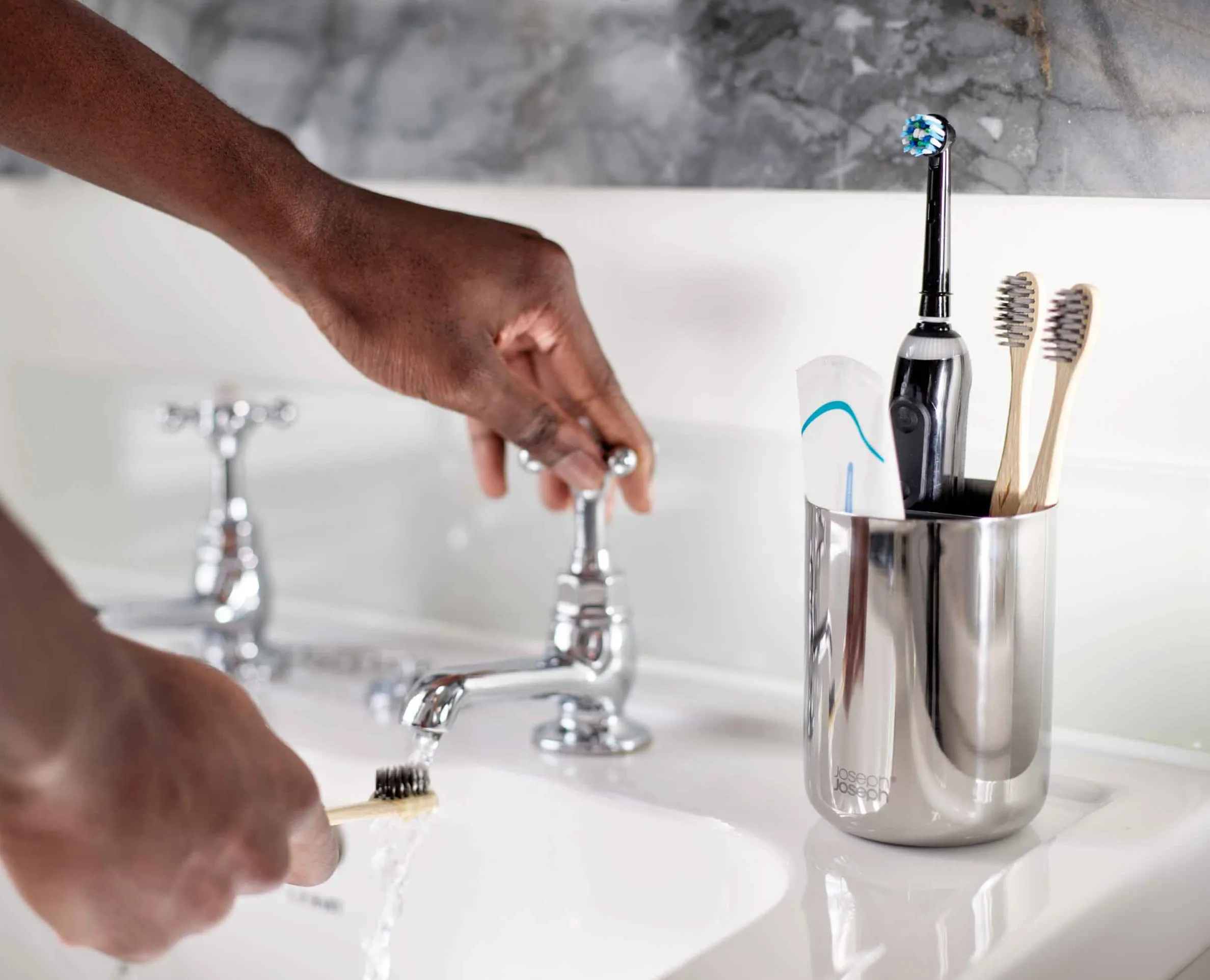 Porte-Brosses à Dents en Inox EasyStore™ Luxe
