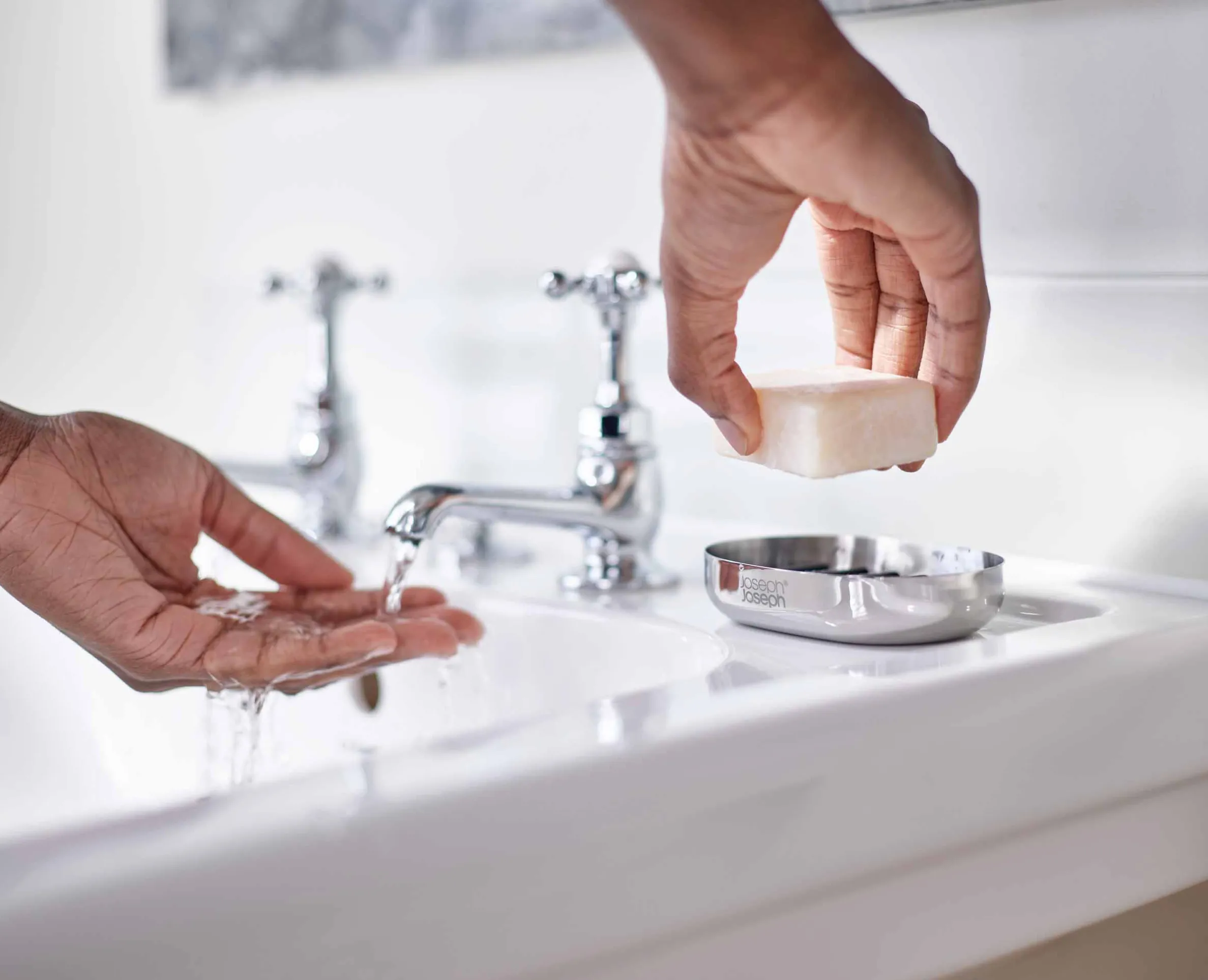 Porte-Savon Avec Égouttoir Inox EasyStore™ Luxe