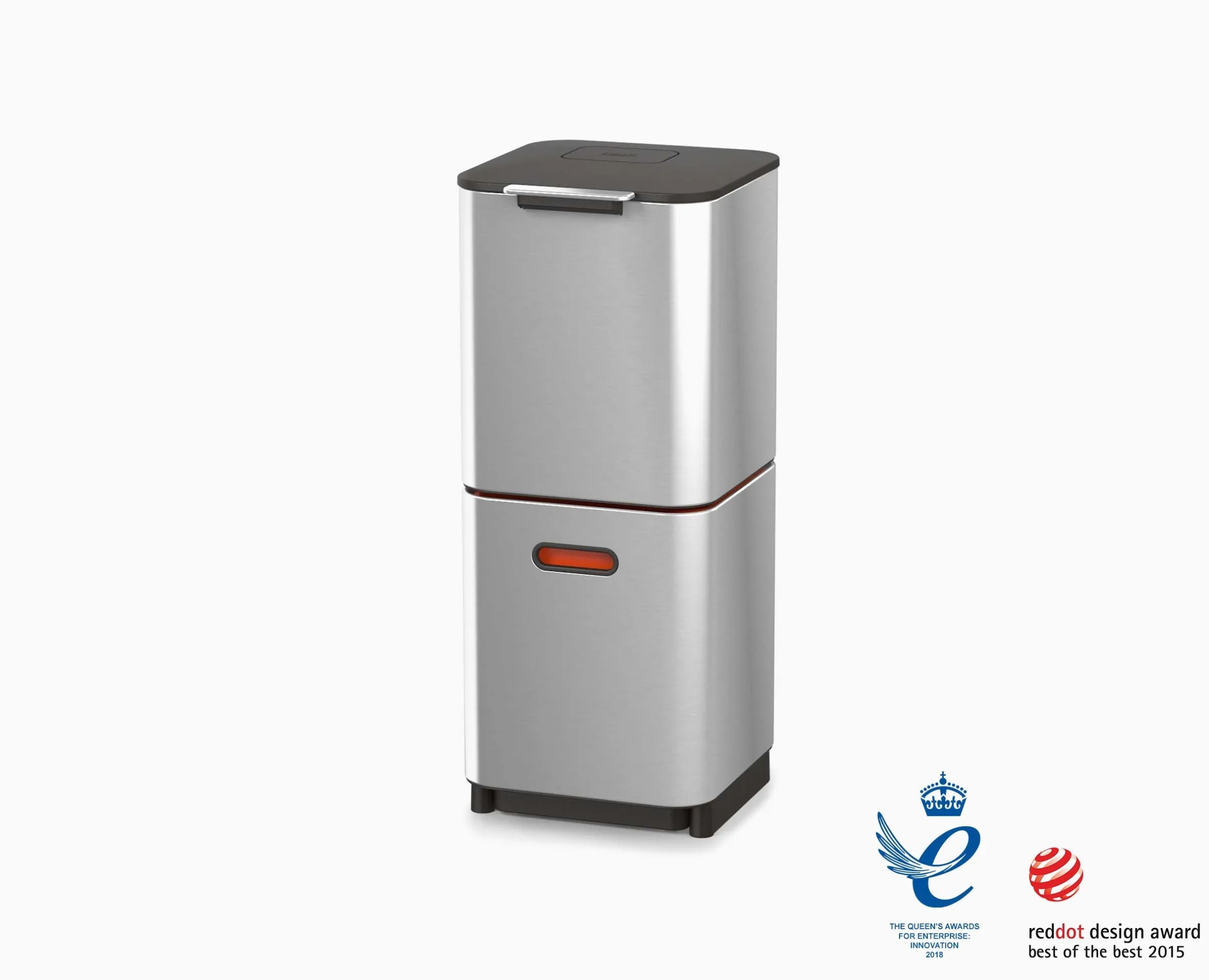 Poubelle de Tri Sélectif Inox 40 Litres Totem