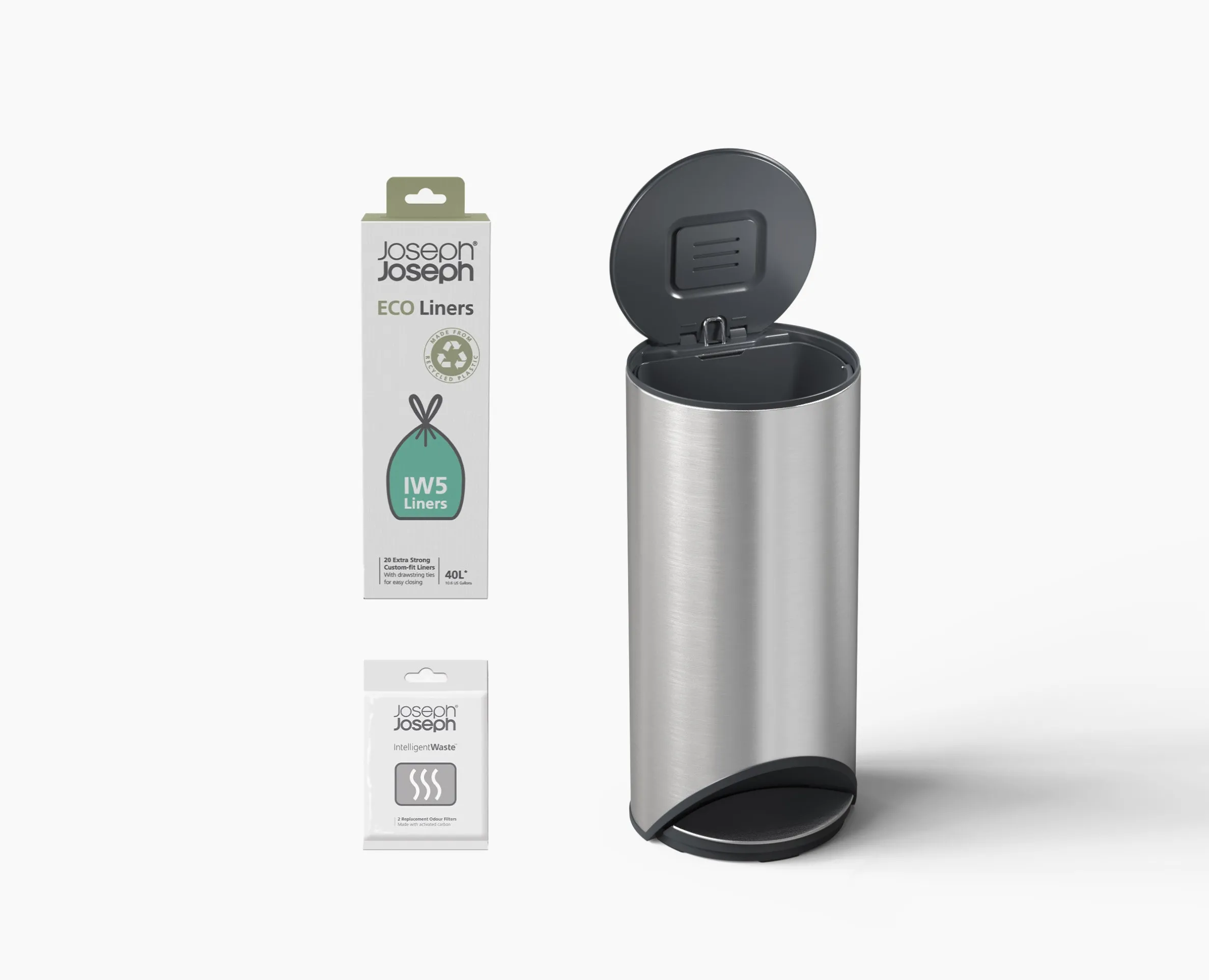 Set De Démarrage Arc™ 30L Pour Poubelle À Pédale En Acier Inoxydable, Ouverture Facile