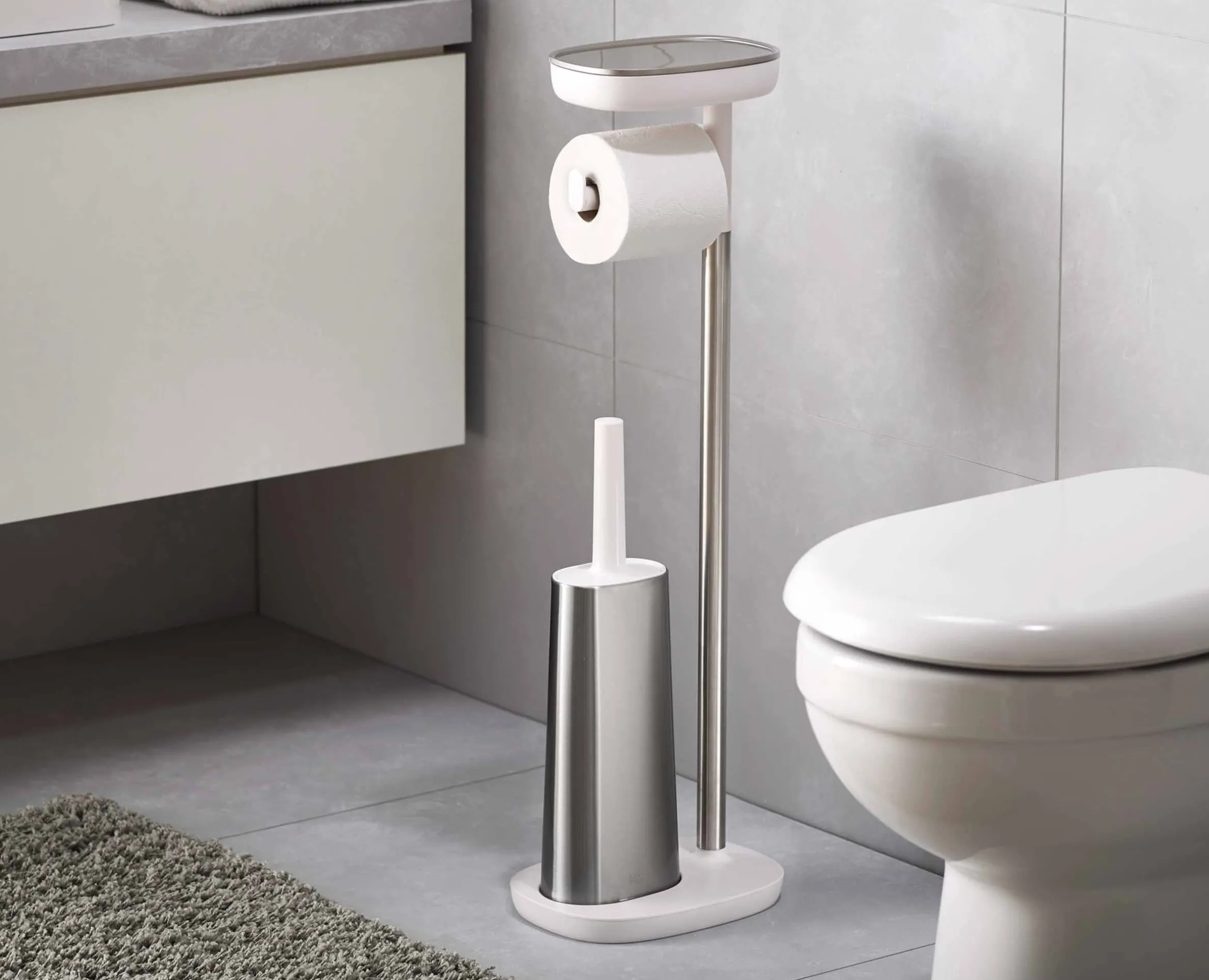 Set Porte Papier-Toilette Et Brosse WC EasyStore™ Plus