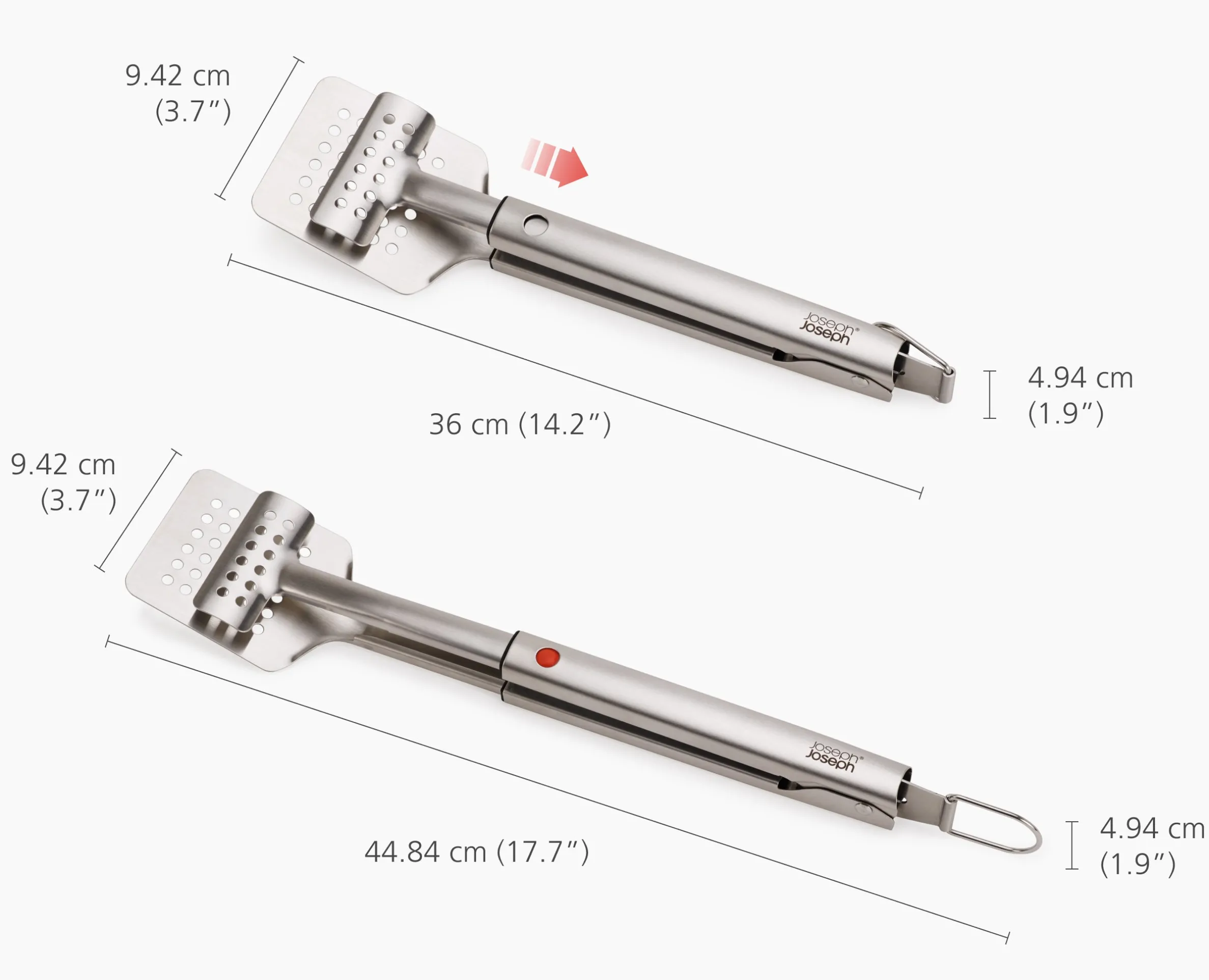 Spatule & Pince BBQ Rétractables 2-en-1 GrillOut™